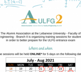 AULFG2 training sessions for entrace exam 2021-2022